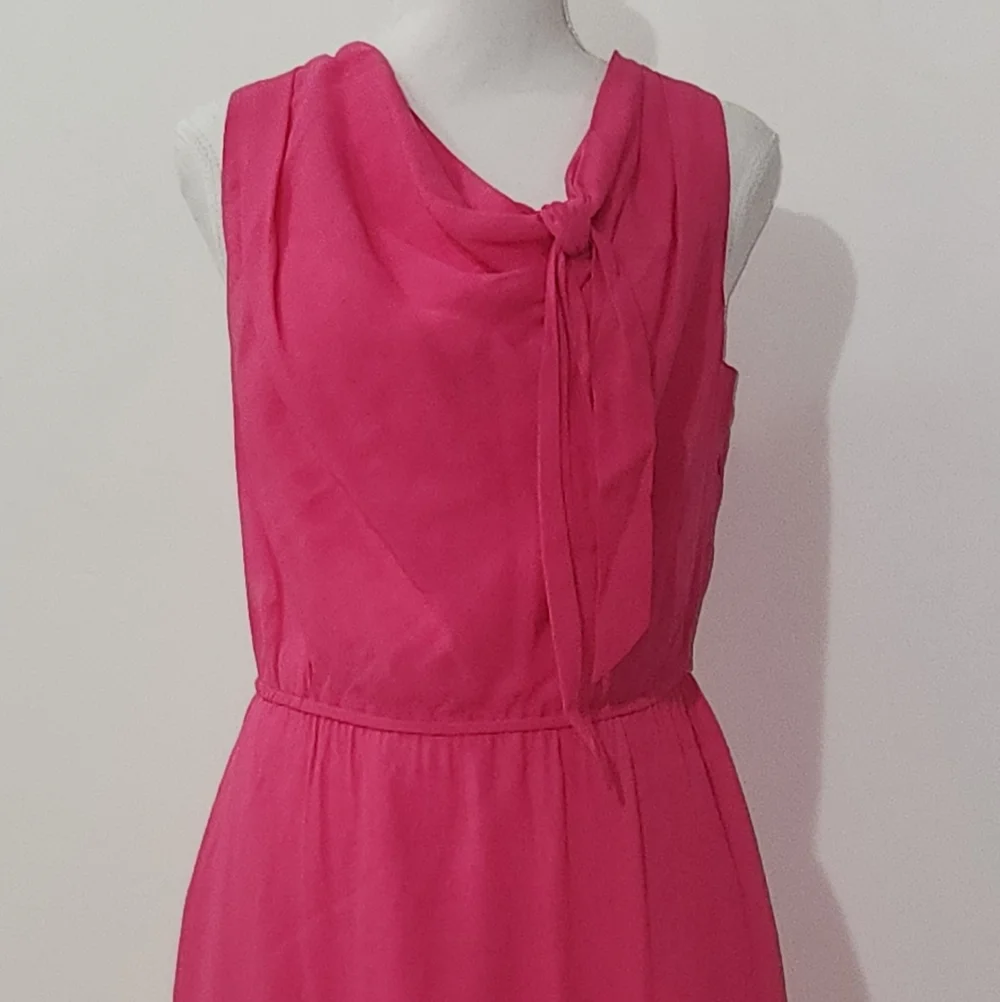 Kate Spade Look For The Silver Lining Dalene Dress Pink Red Trim Womens 10